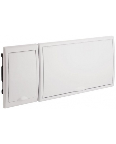 SOLERA 8880 Caja de distribución de empotrar de 18 elementos + 4 precintables 533x226x72mm marco y puerta blancos