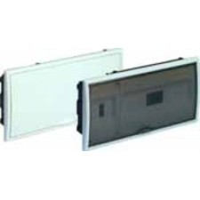 SOLERA 8881 Caja de distribución de empotrar de 16 elementos + 4 precintables 450x222x72mm marco y puerta blancos