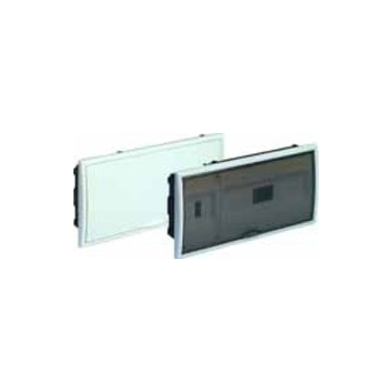 SOLERA 8881 Caja de distribución de empotrar de 16 elementos + 4 precintables 450x222x72mm marco y puerta blancos