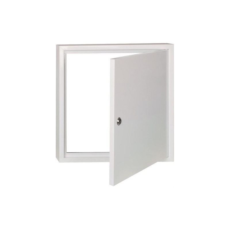 SOLERA MP1545 Marco y puerta metálico 450x450 con cerradura blanco