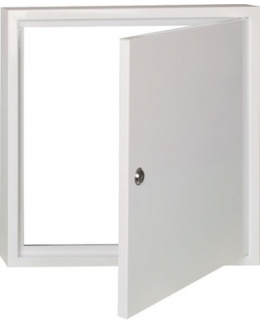 SOLERA MP1545 Marco y puerta metálico 450x450 con cerradura blanco
