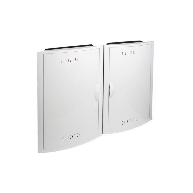 SOLERA 5504/2 Conjunto para ICT 2 registros vacíos con puerta+marco blanco