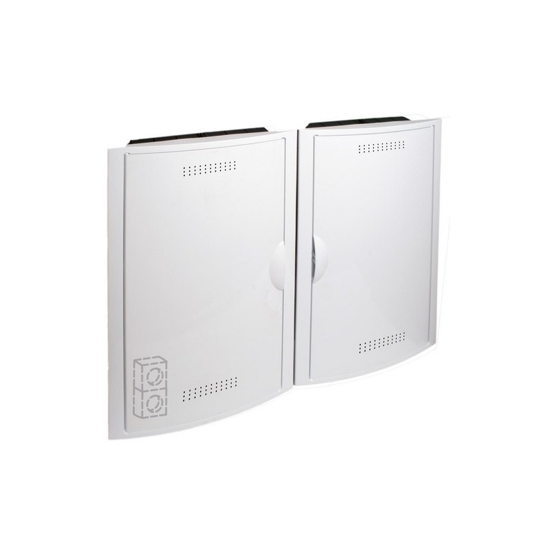 SOLERA 5504/2B Conjunto para ICT 2 registros con 2 bases puerta+marco blanco