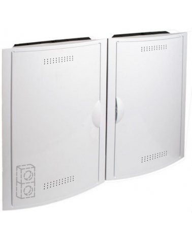 SOLERA 5504/2B Conjunto para ICT 2 registros con 2 bases puerta+marco blanco