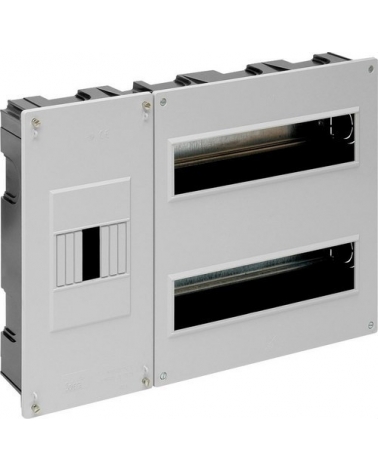 SOLERA 5203B Caja ICP+distribución hasta 24 elementos caño negro toma blanca