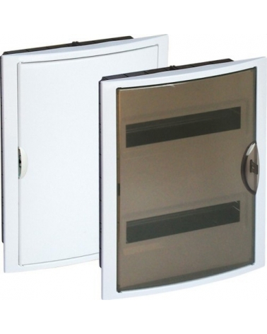 SOLERA 5250PF Caja de distribución de empotrar de 28 elementos 320x420x75mm marco blanco y puerta fumé