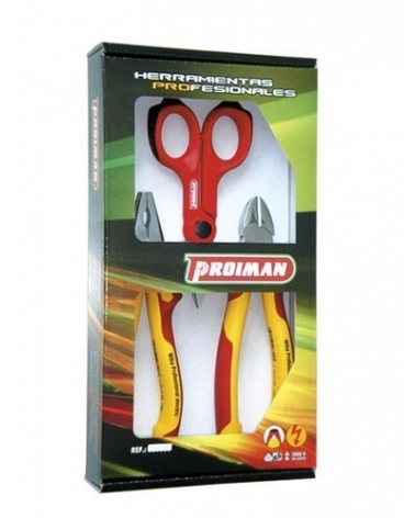 PROIMAN 100300 Kit alicate 180+cortante 180+tijera especial