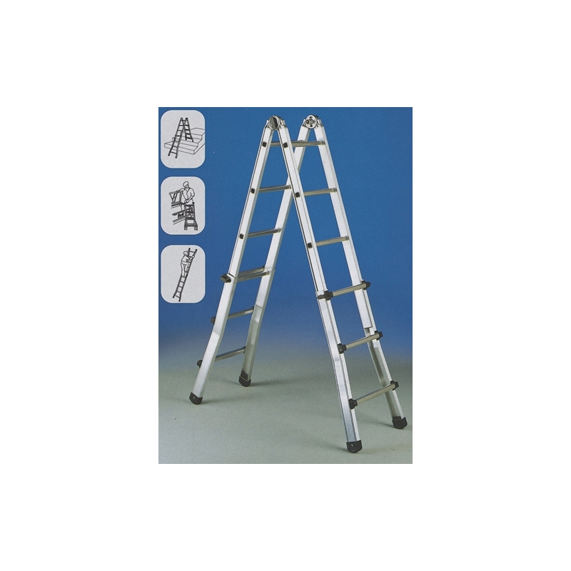 PROIMAN 340066 Escalera plegable profesional aluminio 6+6