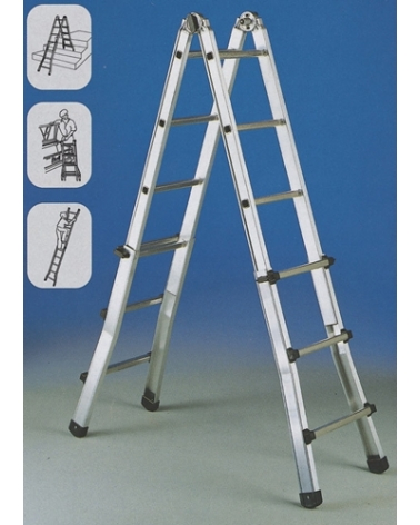 PROIMAN 340066 Escalera plegable profesional aluminio 6+6