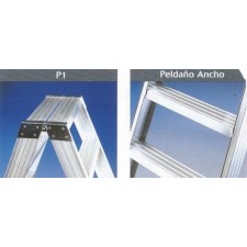 PROIMAN 340008 Escalera tijera aluminio 8 peldaños lado 8cm