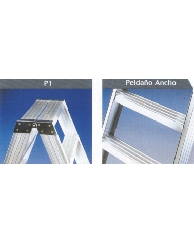 PROIMAN 340008 Escalera tijera aluminio 8 peldaños lado 8cm