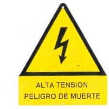 PROIMAN CE210PR Señal alta tensión 210mm plástico relieve