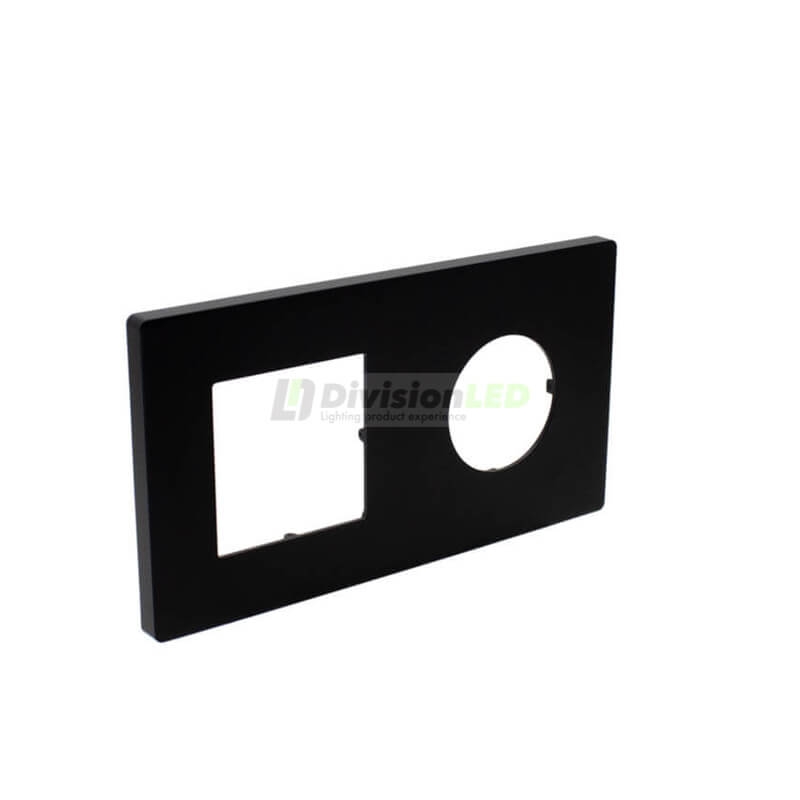 SIMON 27190620-098 Marco mínimo con 2 elementos 1 enchufe+1 módulo negro mate SIMON 270