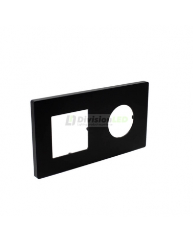 SIMON 27190620-098 Marco mínimo con 2 elementos 1 enchufe+1 módulo negro mate SIMON 270