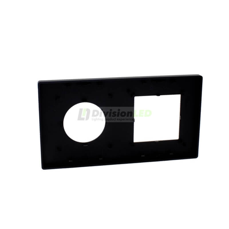 SIMON 27190620-098 Marco mínimo con 2 elementos 1 enchufe+1 módulo negro mate SIMON 270