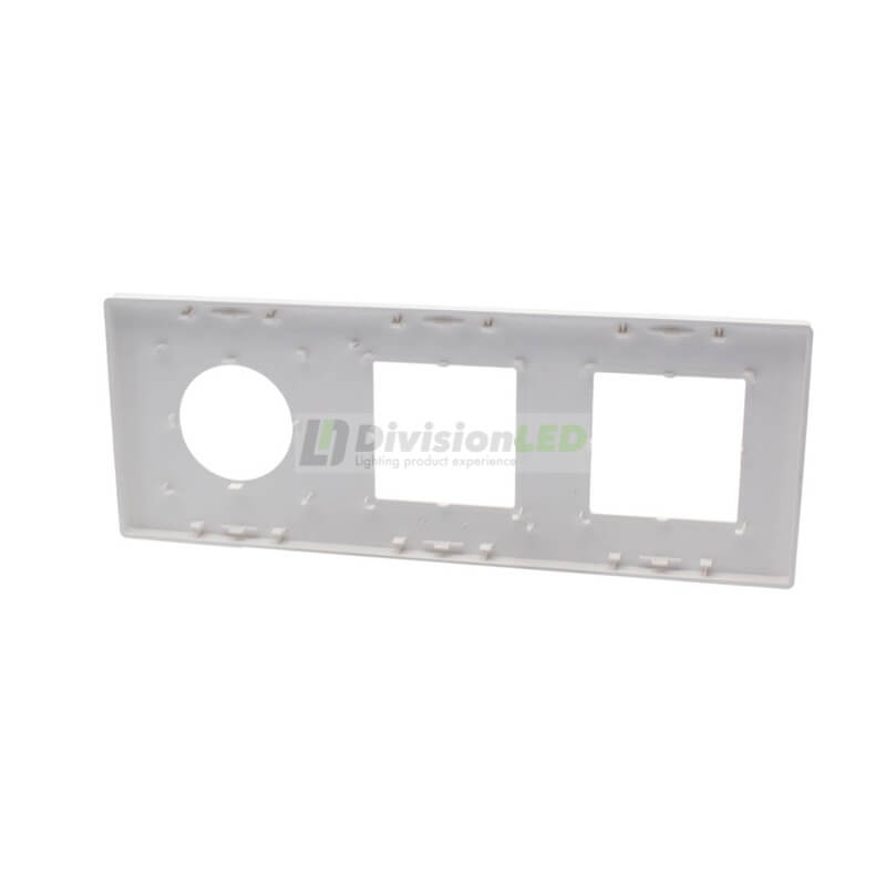 SIMON 27190630-090 Marco mínimo con 3 elementos 1 enchufe+2 módulos blanco SIMON 270