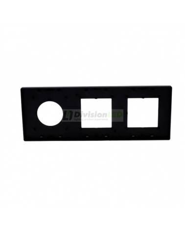 SIMON 27190630-098 Marco mínimo con 3 elementos 1 enchufe+2 módulos negro mate SIMON 270