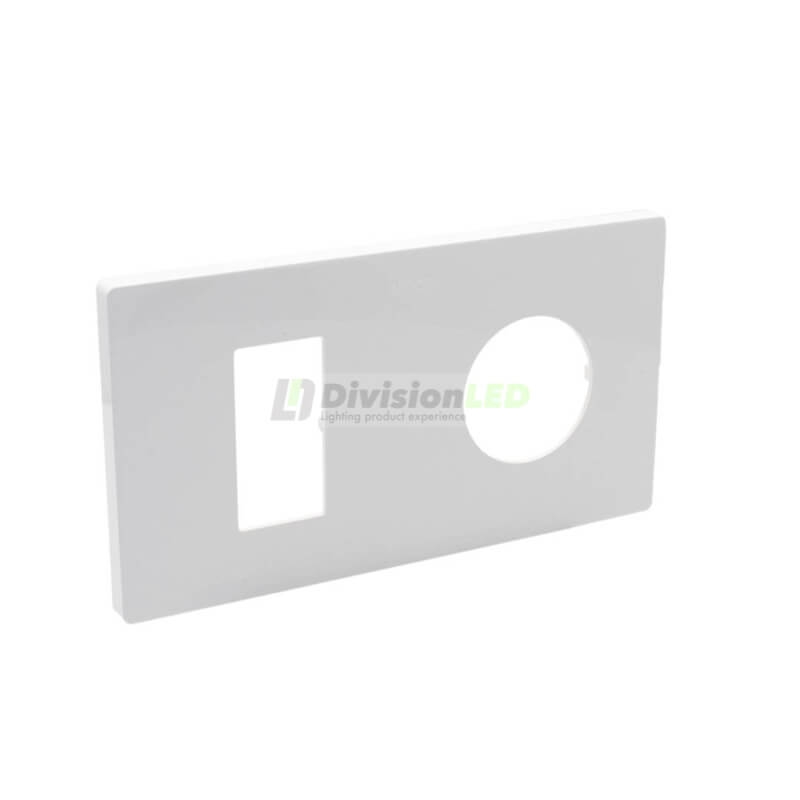 SIMON 27191620-090 Marco mínimo con 2 elementos enchufe+módulo estrecho blanco SIMON 270