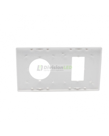 SIMON 27191620-090 Marco mínimo con 2 elementos enchufe+módulo estrecho blanco SIMON 270