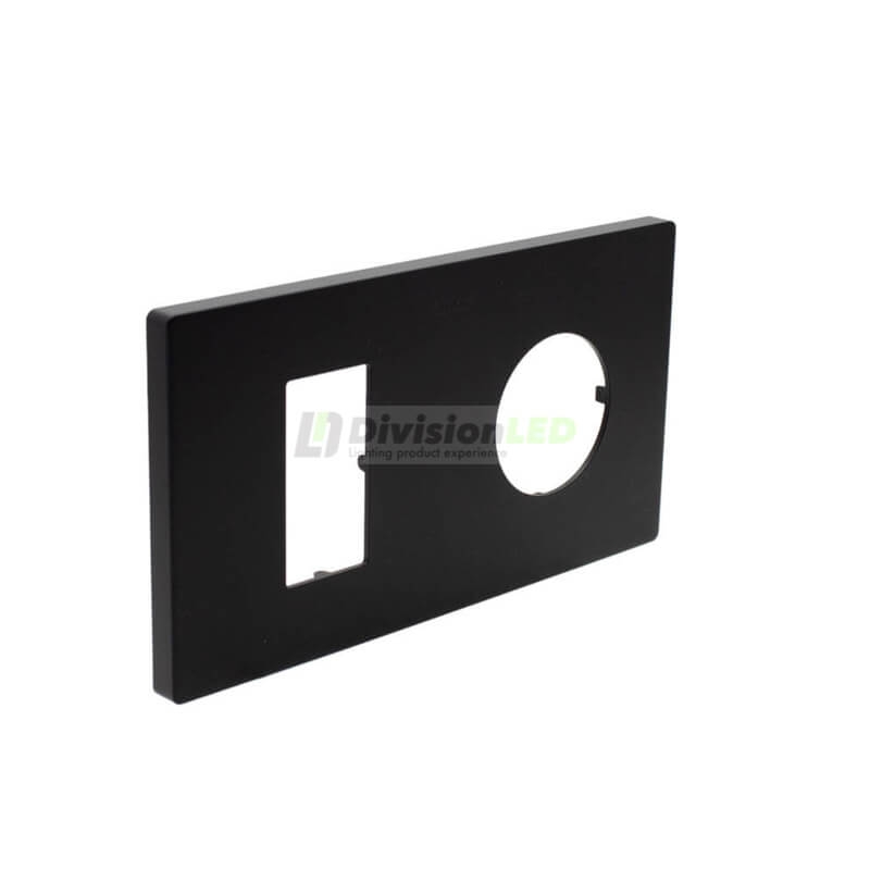 SIMON 27191620-098 Marco mínimo con 2 elementos enchufe+módulo estrecho negro mate SIMON 270