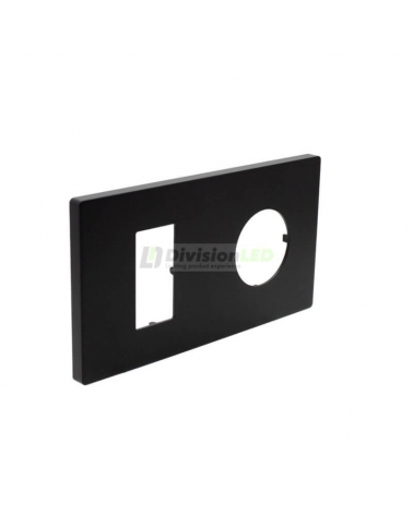 SIMON 27191620-098 Marco mínimo con 2 elementos enchufe+módulo estrecho negro mate SIMON 270