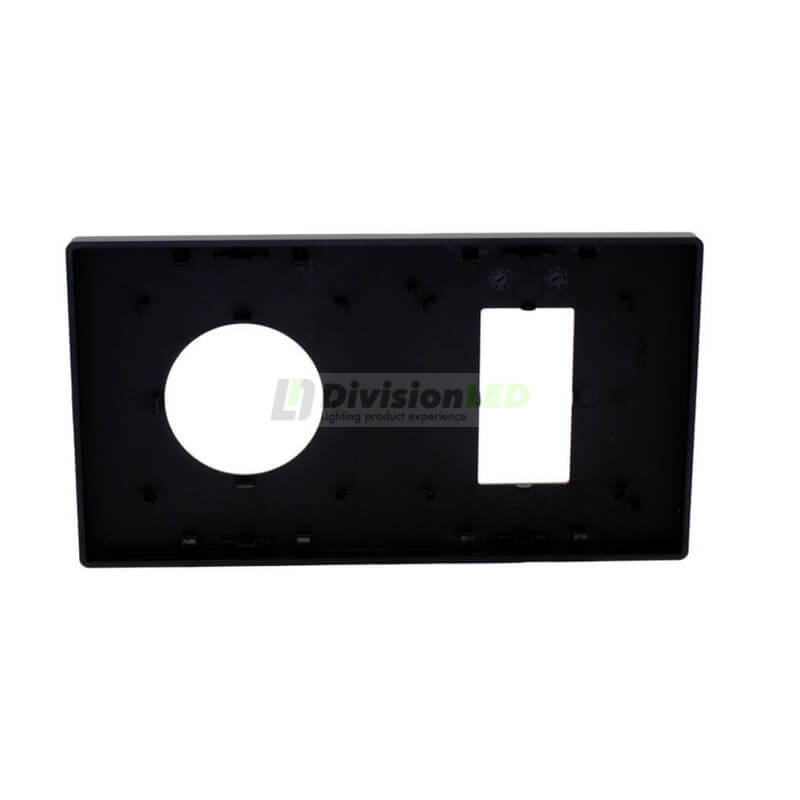 SIMON 27191620-098 Marco mínimo con 2 elementos enchufe+módulo estrecho negro mate SIMON 270