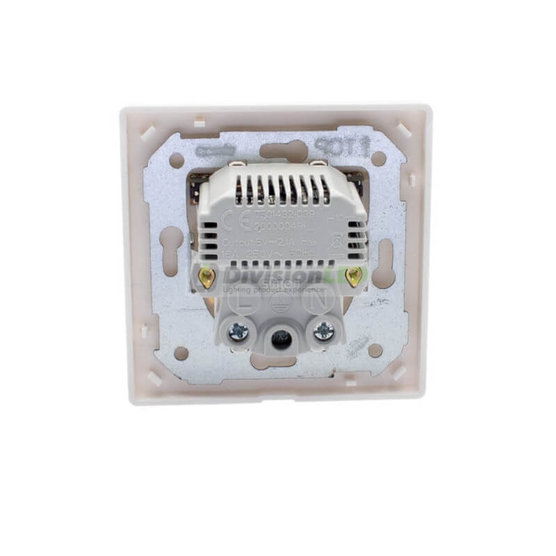 SIMON 27190610-090 Kit monoblock schuko+2 cargadores USB con 1 elemento SIMON 270