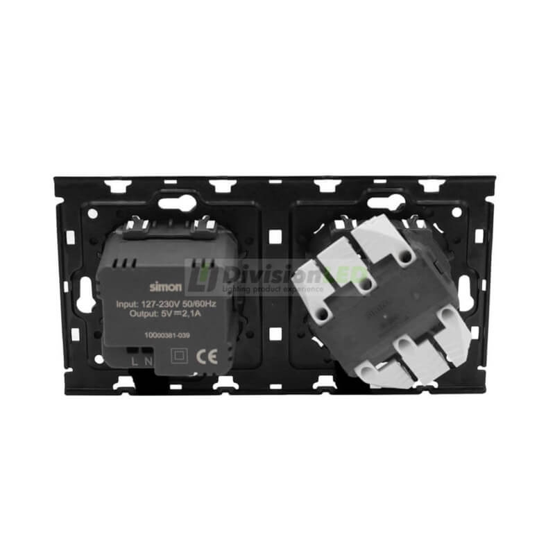 SIMON 10010205-039 Kit back con 2 elementos+base+cargador 2USB SIMON 100