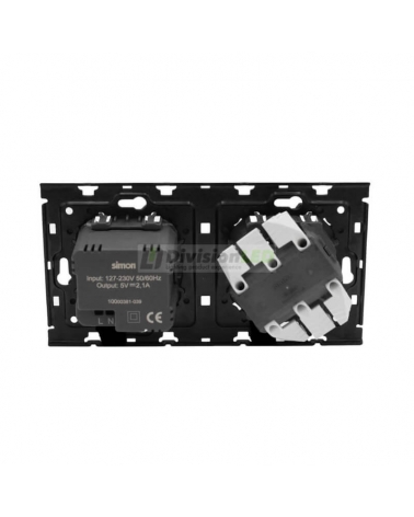 SIMON 10010205-039 Kit back con 2 elementos+base+cargador 2USB SIMON 100