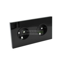 SIMON 10020202-138 Kit frontal con 2 elementos+2 bases negro brillante SIMON 100