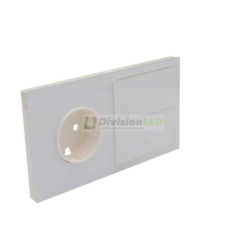 SIMON 10020203-130 Kit frontal con 2 elementos+base+tecla blanco brillante SIMON 100