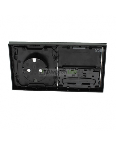 SIMON 10020203-138 Kit frontal con 2 elementos+base+tecla negro brillante SIMON 100