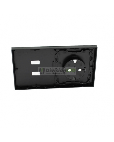 SIMON 10020205-138 Kit frontal con 2 elementos+base+cargador 2xUSB negro brillante SIMON 100