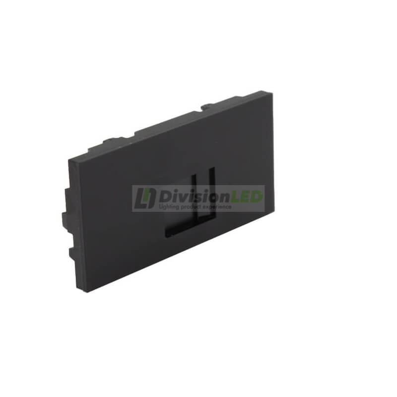 SIMON 10000005-138 Tapa Voz y datos plana CG para 1 ventana RJ45 negro brillante SIMON 100