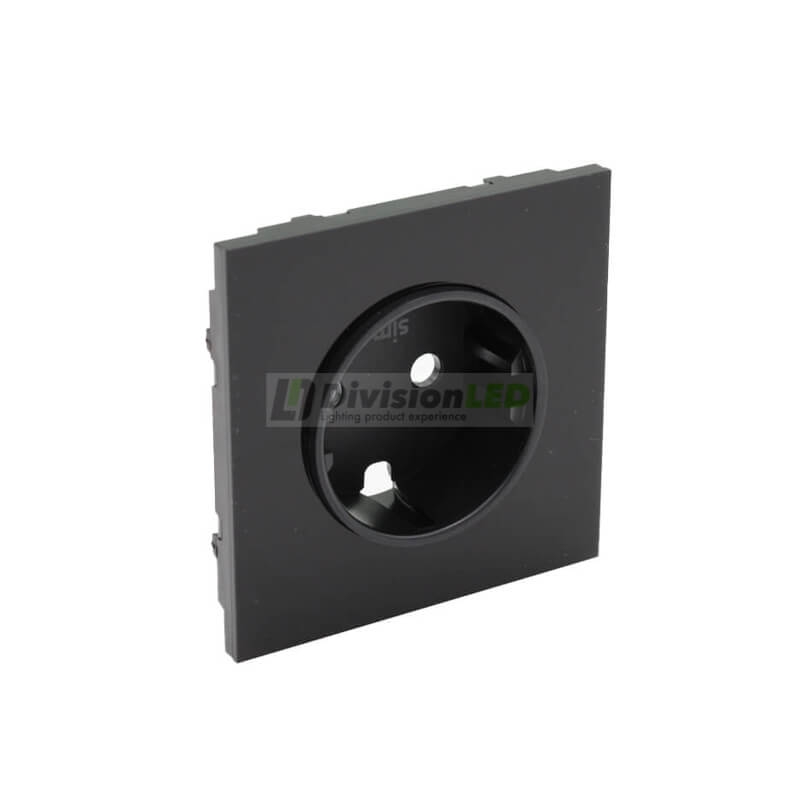 SIMON 10000041-138 Tapa para base enchufe schuko negro brillante SIMON 100