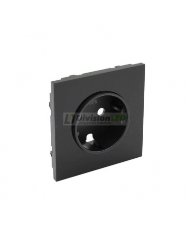 SIMON 10000041-138 Tapa para base enchufe schuko negro brillante SIMON 100