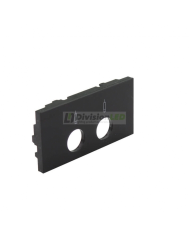 SIMON 10000053-138 Tapa para toma R-TV+SAT negro brillante SIMON 100