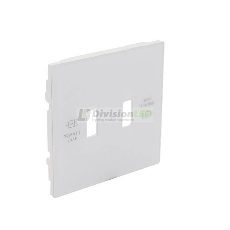 SIMON 10001096-130 Tapa cargador USB 2 conectores blanco brillante SIMON 100