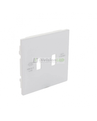 SIMON 10001096-130 Tapa cargador USB 2 conectores blanco brillante SIMON 100