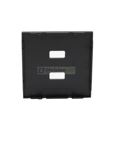 SIMON 10001096-138 Tapa cargador USB 2 conectores negro brillante SIMON 100