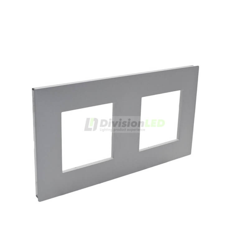 LEGRAND 741032 Placa con 2 elementos aluminio LEGRAND VALENA NEXT