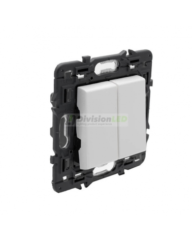 LEGRAND 741244 Interruptor doble 1P 10AX blanco LEGRAND VALENA NEXT