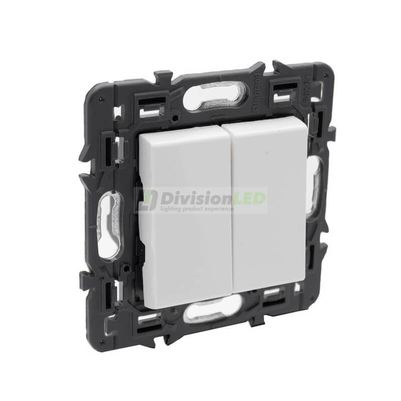 LEGRAND 741245 Conmutador doble 1P 10AX blanco LEGRAND VALENA NEXT