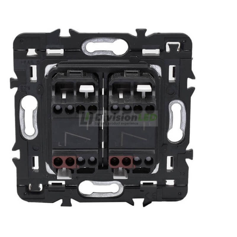 LEGRAND 741344 Interruptor doble 1P 10AX aluminio LEGRAND VALENA NEXT