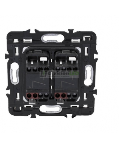 LEGRAND 741344 Interruptor doble 1P 10AX aluminio LEGRAND VALENA NEXT