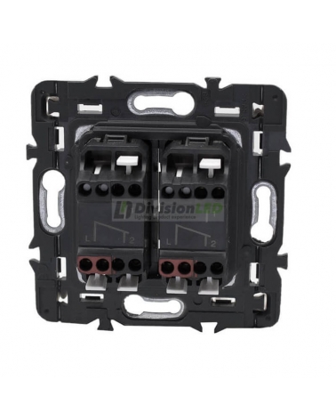 LEGRAND 741345 Conmutador doble 1P 10AX aluminio LEGRAND VALENA NEXT