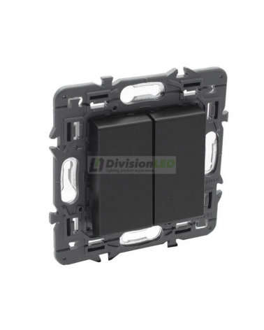 LEGRAND 741444 Interruptor doble 1P 10AX dark LEGRAND VALENA NEXT