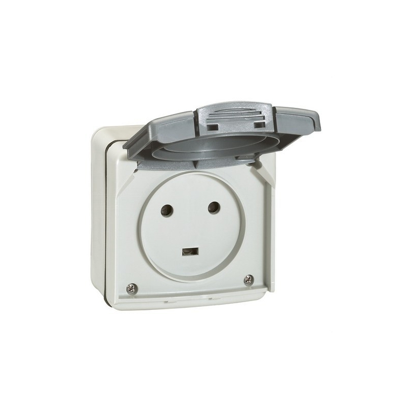 LEGRAND 091655 plexo-monoblock superficie 2p+t 20a gris