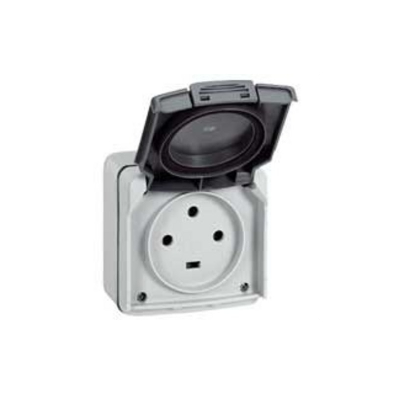 LEGRAND 091656 plexo-monoblock superficie 3p+t 20a gris