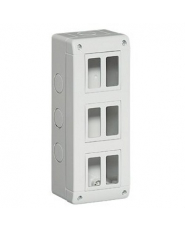 LEGRAND 25406V idrobox-caja ip40 ver 2x3 modulos gris